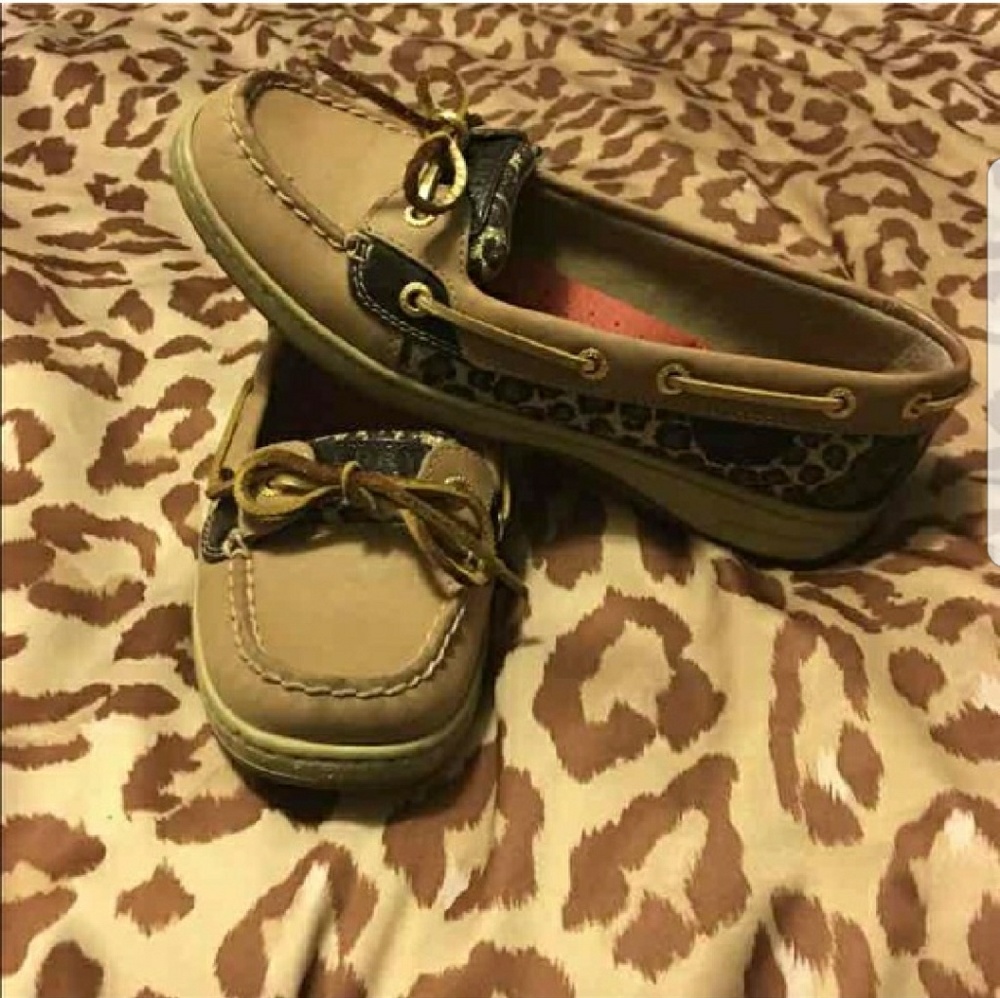 Leopard print Sperrys